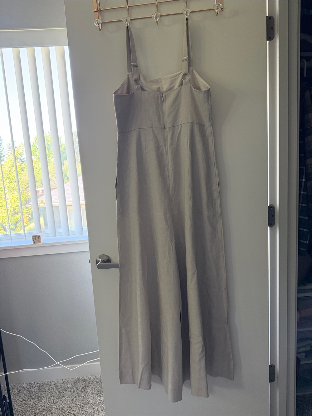 Express Tan Strappy Sweetheart Jumpsuit - Picture 4 of 5